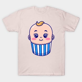 Cute Baby Cake Boy Cartoon T-Shirt